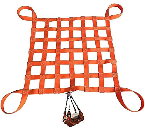 Decorative Fences Polyester Cargo Lifting Nets - Anti Tear Strong Load-Bearing Safety Net, Load 0.3-3.5 Ton Lifting Sling Nets, Strong Load-Bearing Material Handling Straps ( Size : 4 X 4M/Mesh 20cm/L