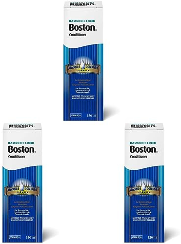 Bausch und Lomb Boston Conditioner, Kontaktlinsen Aufbewahrungslösung für harte Kontaktlinsen, Einzelflasche, 120ml (3er Pack)