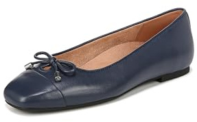 Vionic Womens Klara Ballet Flat Shoes, Wide Fit, Navy Blue, UK 7