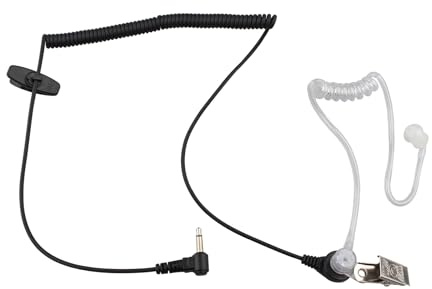Jopto 3,5 mm Lyssna endast dold luft akustisk tub walkie talkie öronsnäcka headset med in-ear mjuk silikon svamp öronsnäcka 1 stift tvåvägs radiohögtalare mikrofon kompatibel med Motorola Kenwood