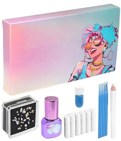 Kit de gemas de dientes, gemas de decoración de dientes, accesorios de brillo de dientes, piedras preciosas para dientes, decoraciones de joyería sonriente, decoraciones de dientes de gemas, perfecto