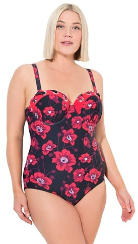 Ulla Popken Donna Costume Intero Nero 50