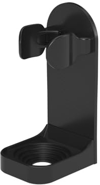 HOMMAND 1 Pack Electric Toothbrush Holder, Strong Adhesive Electric Toothbrush Holder Wall Mounted, Adjustable Electric Toothbrush Stand Toothbrush Organizer for Bathroom (Universal), Black