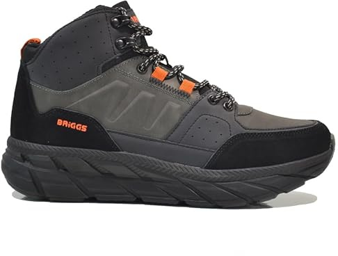 Mens Memory Foam Hiking Walking Boots Ankle Casual Running Winter Trekking Trail Trainers Shoes (Black, UK Footwear Size System, Adult, Men, Numeric, Medium, 8)