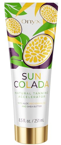 Onyx Suncolada Accélérateur Naturel de Bronzage | Intensificateur Visage & Corps Intérieur/Extérieur | Sans Bronzant | Résultats Rapides | Hydratant, Végan, Huile de Coco | Hommes & Femmes