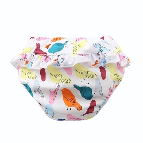 Pañales Agua, Bañador Pañal Bebe Niño Niña Reutilizable, Lavables Pantalones Bañadores Protección UV, Pañales de Agua Bebé para Nadar con Estampado de Lindo, Pantalones de Entrenamiento Natación