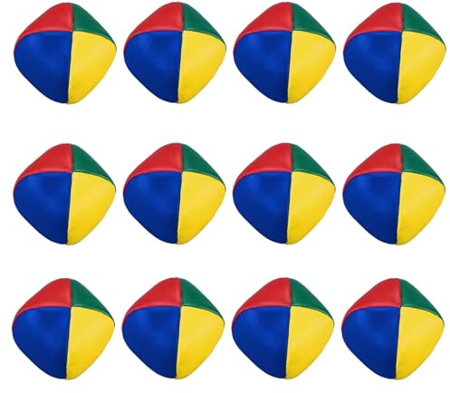 Zyluniy Pelotas Malabares Niños, 12 Bolas de 5cm - Kit Iniciación Malabarismo, Fáciles y Duraderas Bolas de Juego, Pelotas de Malabares de Calidad Reutilizables