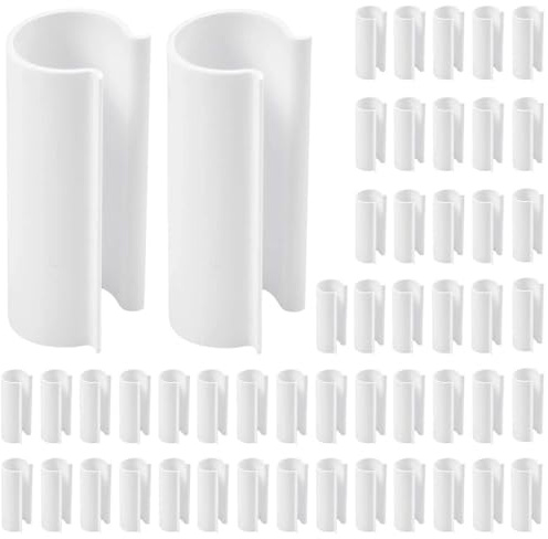 GOLD DEER 64-Pack 2.36 Inch Heavy-Duty Greenhouse Clamps for 3/4 Inch PVC Pipe, Rust-Proof PP+PVC Snap-On Clips for Row Covers, Pool Covers, Shade Cloth & Bird Netting