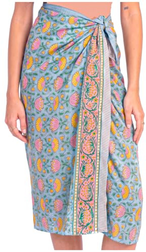 Bikini-baddräkt täcker upp – strand sarong – pareo för kvinnor – gobeläng vägghängning, Block 10, 72x48 inches