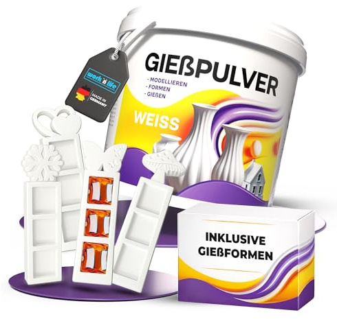 Work'n'life Gießpulver Weiß – Gießmasse für Silikonformen aus Gips