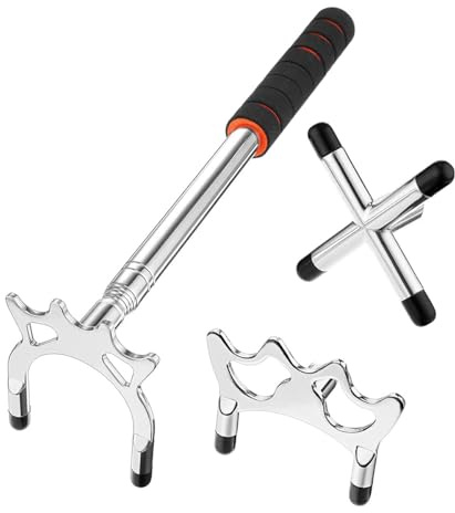 Riven Billards kö stick broar, teleskop snoo-ker kö stick bro med 3 silverbrohuvuden, snooker tillbehör