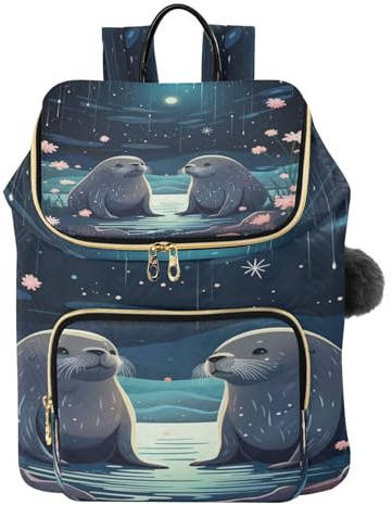 KAAVIYO Dessin Animé Enfants Morse Sac à Dos Tendance pour étudiants,Sac à Bandoulière pour Livres,Sac de Voyage pour Jeunes