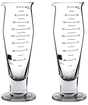 Periodic Tableware Laboratory Pilsner Glasses Beaker-Style Craft Beer Glasses (Set of 2)