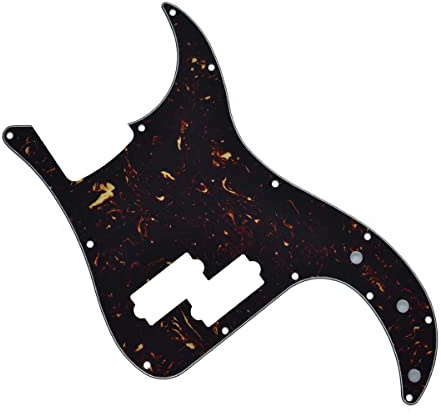 Dopro 13 Hole Precision Bass Pickguard PB P Bass Scratch Plate for USA/Mexican FD Precision Bass Dark Tortoise