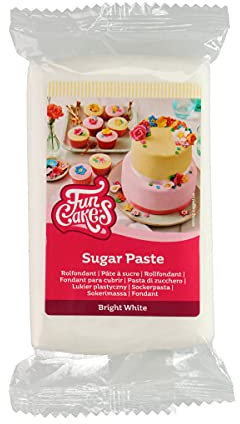 Funcakes Pasta Di Zucchero Bright White: Facile Da Usare, Liscia, Flessibile, Morbida E Pieghevole, Halal, Kosher E Senza Glutine. 250 Gr, Vaniglia, ‎12 x 7 x 2.5 cm 0.27 grammi