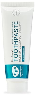 Green People Fresh Mint Toothpaste with Fluoride - Certified Organic Ingredients - Cruelty-Free, SLS-Free & Vegan, 75ml
