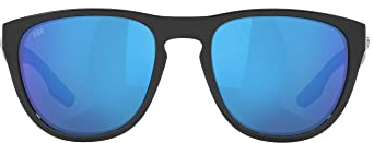 Costa Del Mar SUNGLASSES Costa Del Mar Herren Irie Sonnenbrille, Schwarz/Grau, polarisiert-580p, 55 mm, Schwarz/Blau, verspiegelt, polarisiert, 580 g, 55 mm