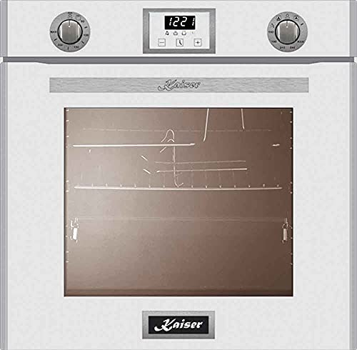 Kaiser EG 6374 W Forno a gas da incasso Autark/ 79L/ Gas Forno a convezione sottostante, Spiedino girevole/forno da incasso, fornello a gas con autopulizia/controllo gas/gas naturale e gas propano