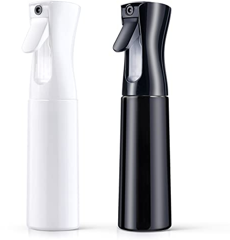 AOOWU Bottigliette Spray, 2 Pezzi Flacone Spray Continuo Spruzzino Nebulizzatore da 300ML, Nebulizzatore Piante Spruzzino Capelli per Acconciature, Animali Domestici, Pulizia(tinta unita)
