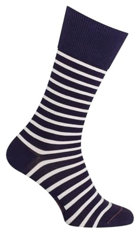 Labonal. Chaussette. Marinière, Coton. Bleu Marine. 42/43 FABRIQUE EN FRANCE - HOMME. (1 paire)