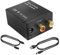 MEIRIYFA Convertidor de audio digital a analógico con chip Bluetooth 5.0 integrado, adaptador convertidor de audio coaxial óptico digital a analógico RCA con cable de fibra para TV Box DVD Amp Home