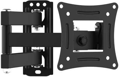 GRIFEMA Supporto TV Parete GB1008-1 Staffa TV 13”-32, Braccio TV Girevole Inclinazione Estensibile Fino a 20kg, VESA 75x75mm/100x100mm Porta tv da Parete Universale per Televisione Monitor