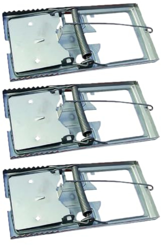 BESEL 3er Set und 5er Set Rattenfalle 171x81mm mit hoher Schlagkraft für große Nagetiere (3Stück)