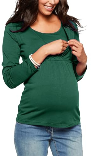 SISAY Maglia Allattamento Manica Lunga Camicia Scollo Rotondo Blusa a Portafoglio Pullover Incrociato Tunica Premaman Blusa Curvy Abbigliamento maternità Maglietta Gravidanza Camicetta Tops Incinta