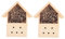 BESPORTBLE 2St Insektennest hive bienenbeute hängende Hotels Bienengeschenke für Bienenliebhaber Insektenhaus aus Holz Hängendes Insektenhaus draussen Bienenwabe Tischler Bienenstock hölzern