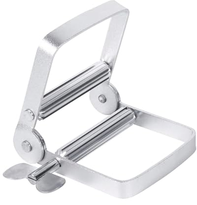 Gotetiso Presse Tube Dentifrice Presses à Dentifrice en Acier Inoxydable Roulant Distributeur de Dentifrice Support pour Dentifrice Presse Tube Metal Presse Dentifrice Porte Tubes de Dentifrice