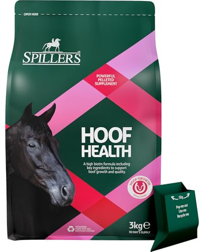 SPILLERS Hoof Health Horse Supplement (3kg) Hoof Support with Biotin for Horses and Ponies, Supports Hoof Growth and Dry, Brittle, Cracked Hooves - 30 Day Supply Horse Supplements