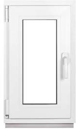 Framex Finestra in Plastica Bianca, Larghezza x Altezza 40 x 70 cm (400 x 700 mm), Triplo Vetri (32 mm), Anta-Ribalta, Girevole DIN Sinistra – Premium