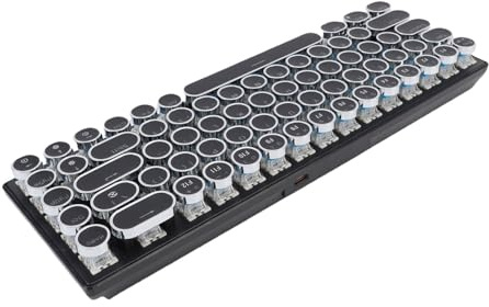 Plyisty Elevate Gaming med 68 Nycklar RGB Färgglada LED -bakgrundsbelyst Tangentbord, Ergonomisk Design, Membranomkopplare, Ingen Programvara Behövs, Kompatibel (Svart färg blå switch)