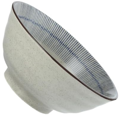 COLLBATH Ciotola Ramen Antiscivolo Design Giapponese Retrò per Zuppe e Noodles Scodella da Tavola Stabile e per Ristorante e Casa