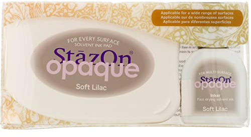 Tsukineko StazOn Opque stämpelkudde-violett, mjuk lila-stor-täcke, lufttorkning, resistent mot blekning, lila