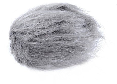 Movo WS1 Furry Microphone Windscreen for Zoom H1n Recorder - Outdoor Microphone Cover for Small Microphones up to 2.5 x 40mm (L x D) (Light Gray)