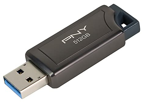 PNY PRO Elite USB 3.0 Flash Drive - 512GB, read speed up to 400MB/s, P-FD512PRO-GE, Silver
