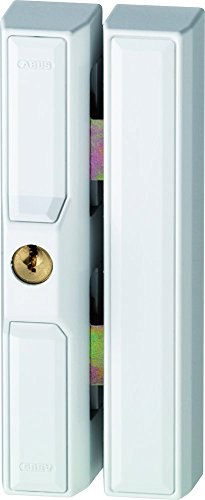 ABUS Serrure de Fenêtre Supplémentaire FTS88 - Serrure avec 2 Pênes en Acier à Crochet, à Verrouillage Différent - Niveau de Sécurité 9-35232 - Blanc