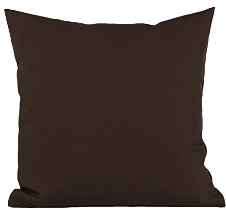 Hans-Textil-Shop Kissenbezug Polyester - Kissen, Kissenhülle, Kopfkissen, Dekokissen, Sofakissen, Couchkissen, Pflegeleicht, Bügelfrei (50x50 cm, Braun)