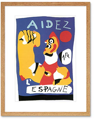 War Help Spain Spanish Civil Miro Aid Vintage Advert Framed Art Print B12X1917