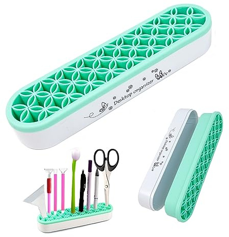 zalati Organizador de escritorio vertical para herramientas de costura, soporte para suministros de acolchado de costura, soporte para pinceles de pintura, tijeras, desgarradores de costuras y