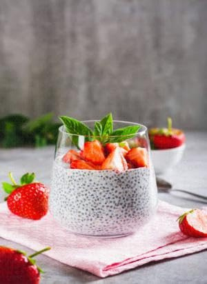 Puzzles for Adults 1000 Pieces Jigsaw Puzzles with Letters on Back Chia Seeds Pudding Fresh Strawberry Pieces and Mint a Glass The Table Difficult Hard Cool Puzzle 1000 Piece Puzzle Clearance
