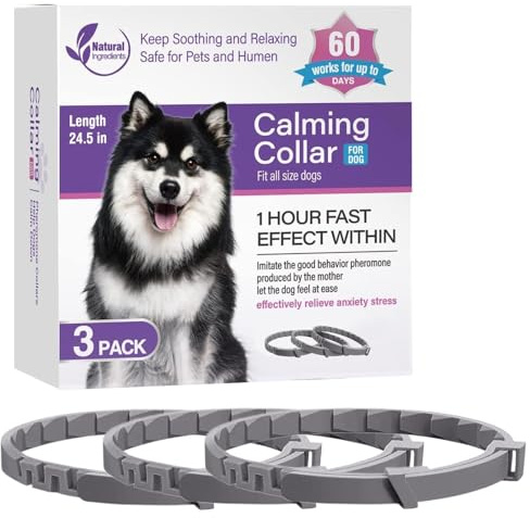 Lugnande hundhalsband - 3 beteendehalsband för hundar, bärbart hundträningshalsband | lugna bekväma feromonhalsband för hundar, lugnande hjälpmedel för hundar