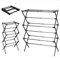 LOFTEY 3 Tier Clothes Airer, Extendable Clothes Laundry Drying Rack, Folding Clothes Horse Indoor & Outdoor, Space-Saving Clothes Maiden, Expands 43 to 74 cm Wide, Black