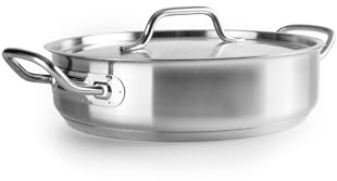 IBILI - Guisera Con Tapa Inox Ebbe 32 Cm, Acero inoxidable 18/10, Apto para induccion