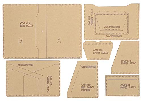 Modello di Preparazione del Portafoglio, Modello di Pellicola Stancil Pattern Acrilico Chiaro Set Kit di Carta per Borse per Utensili Artigianato per Artigianato per Artigianato