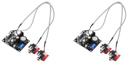 Kznifmk 2X NE5532 Vinyl Record Player Preamplifier mm Phono Player Board Phonograph Amplifier Preamp DIY Audio+Lotus Sockets