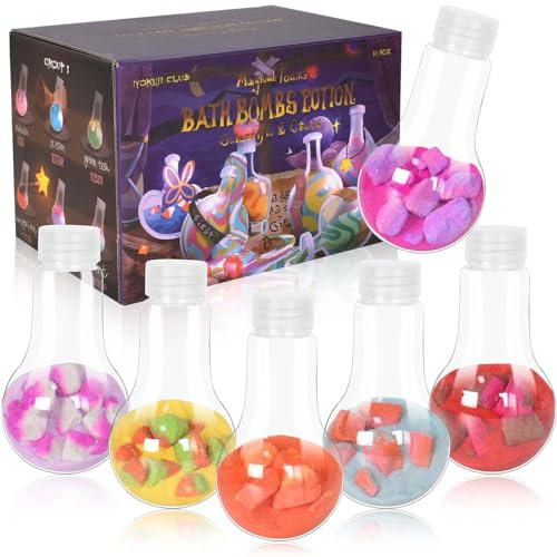 Bombe da Bagno per Bambini, 6Pcs Bombe da Bagno Set Regalo, Palline da Bagno Biologiche Naturali Fizzers da Bagno, Fatte a Mano, Bombe da Doccia Natale Compleanno