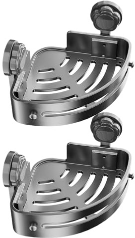 Genérico Estantes Para Ducha - 2 Piezas Con Ventosas De Almacenamiento,Organizador De Pared De Esquina Para Ducha | Para Baño Decoración Hogar Champú Esponja Jabón Gel De Baño Artículos De