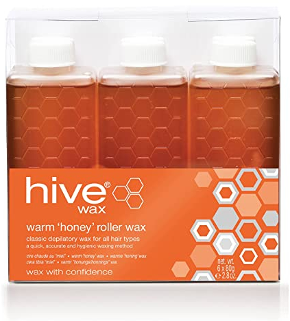 Opzioni Hive Classic Warm Miele Cera Rullo depilatoria Cera Cartucce 80g - Confezione da 6